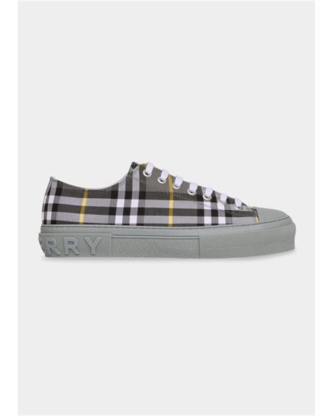 burberry jack check canvas sneakers.